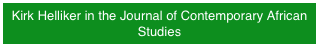 Kirk Helliker in the Journal of Contemporary African Studies